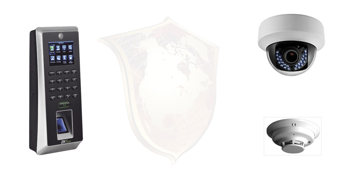 Control de acceso biométrico y cámaras domo